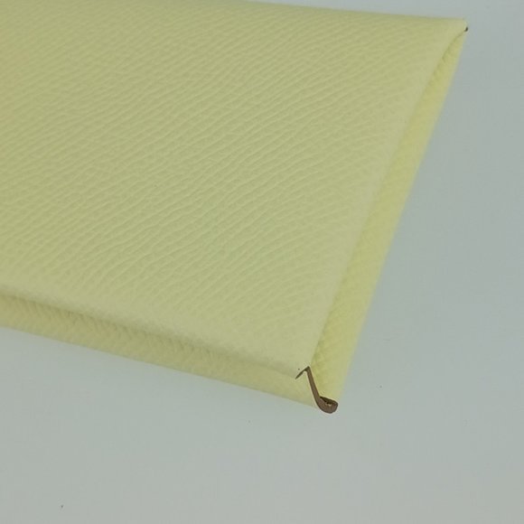 HERMES Calvi Card Case - Jaune Milton (Yellow) Epson Men's and Women's - Picture 5 of 9